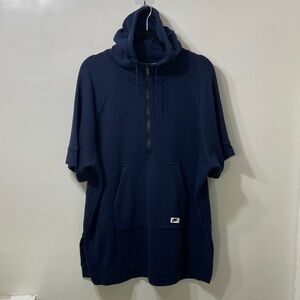 Nike Women’s, Dark Blue,Short Sleeve,Modern Poncho Hoodie.Size- Medium